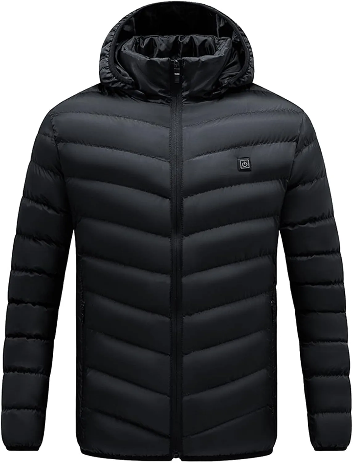 2024 Winter Coats for Women 13 Zones Hooded Heating Puffer Jacket Lightweight Insulated Long Sleeve Quilted Outwear