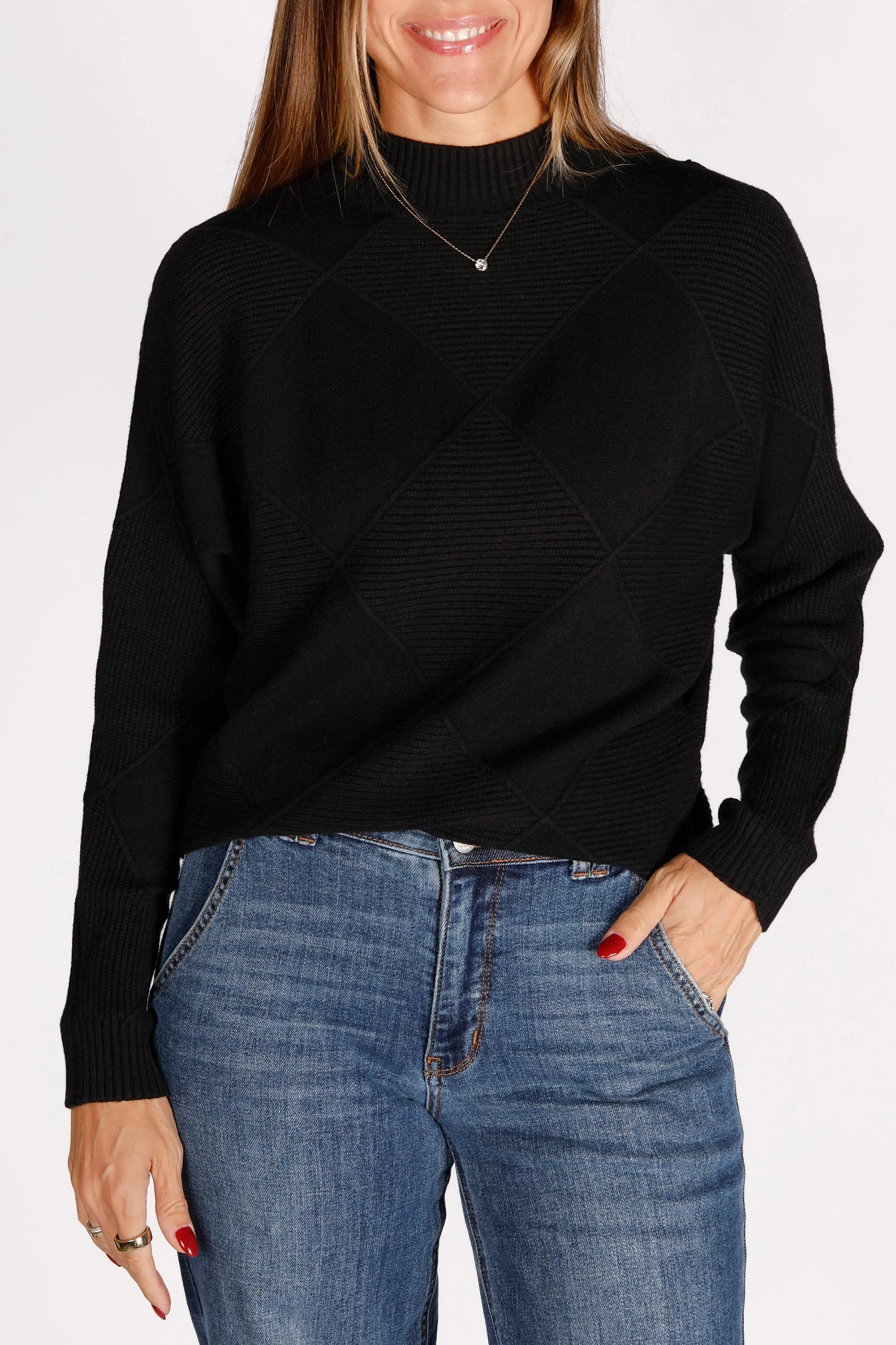 Black Diamond Dolman Top