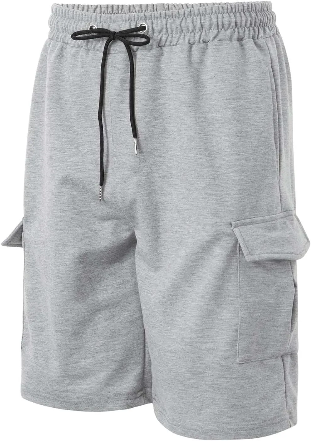 Casual Short Joggers for Men Loose Fit Multi Pocket Athletic Work Shorts Elastic Waist Drawstrings Casual Workout Sweat Short