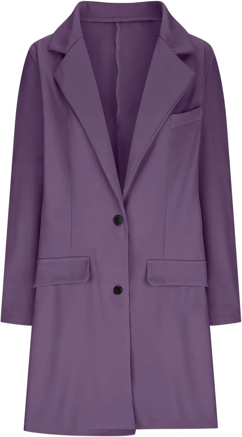 cooki Womens Coats Winter Wool Blend Trench Coats Lapel Pea Coat Plus Size Long Jackets With Pocket Double Breasted Peacoats