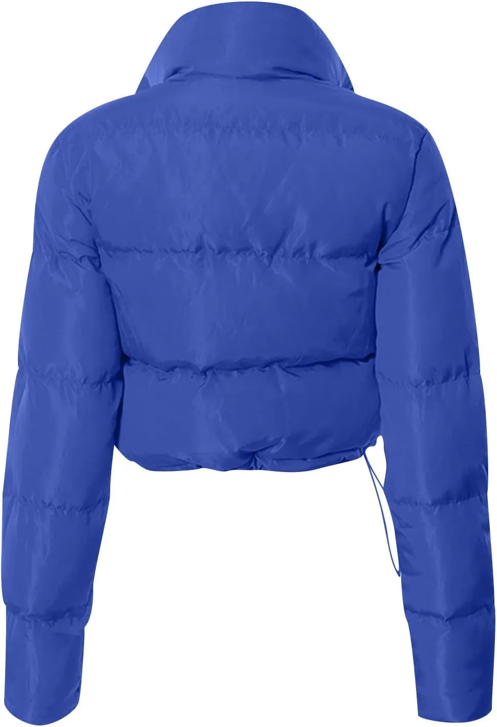 DASAYO Womens Zipper Short Puffer Jacket Bubble Puffy Quilted Down Coat Softest Winter Coat Fashion Water Repellent