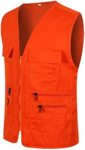 Fishing Vests for Men Summer Outdoor Work Safari Fishing Travel Photo Vest with Pockets Lightweight Cargo Hunting Waistcoat