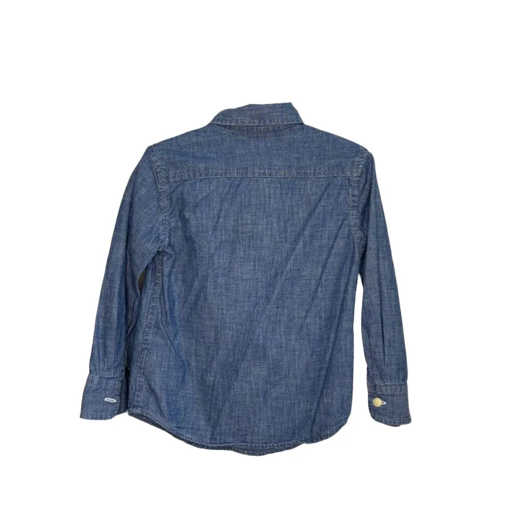 LS Denim Collared Button Up