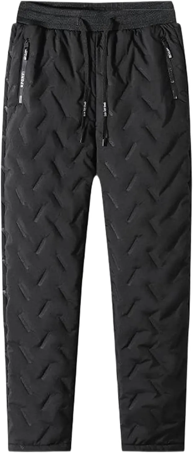 Men's Fleece Lined Sweatpants Winter Warm Pants Jogger Lounge Athletic Running Jogger Pants with Pockets