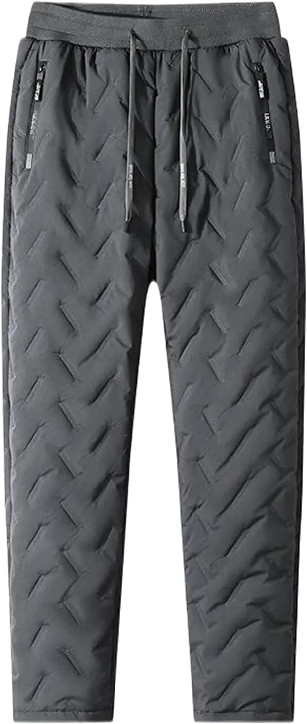 Men's Fleece Lined Sweatpants Winter Warm Pants Jogger Lounge Athletic Running Jogger Pants with Pockets