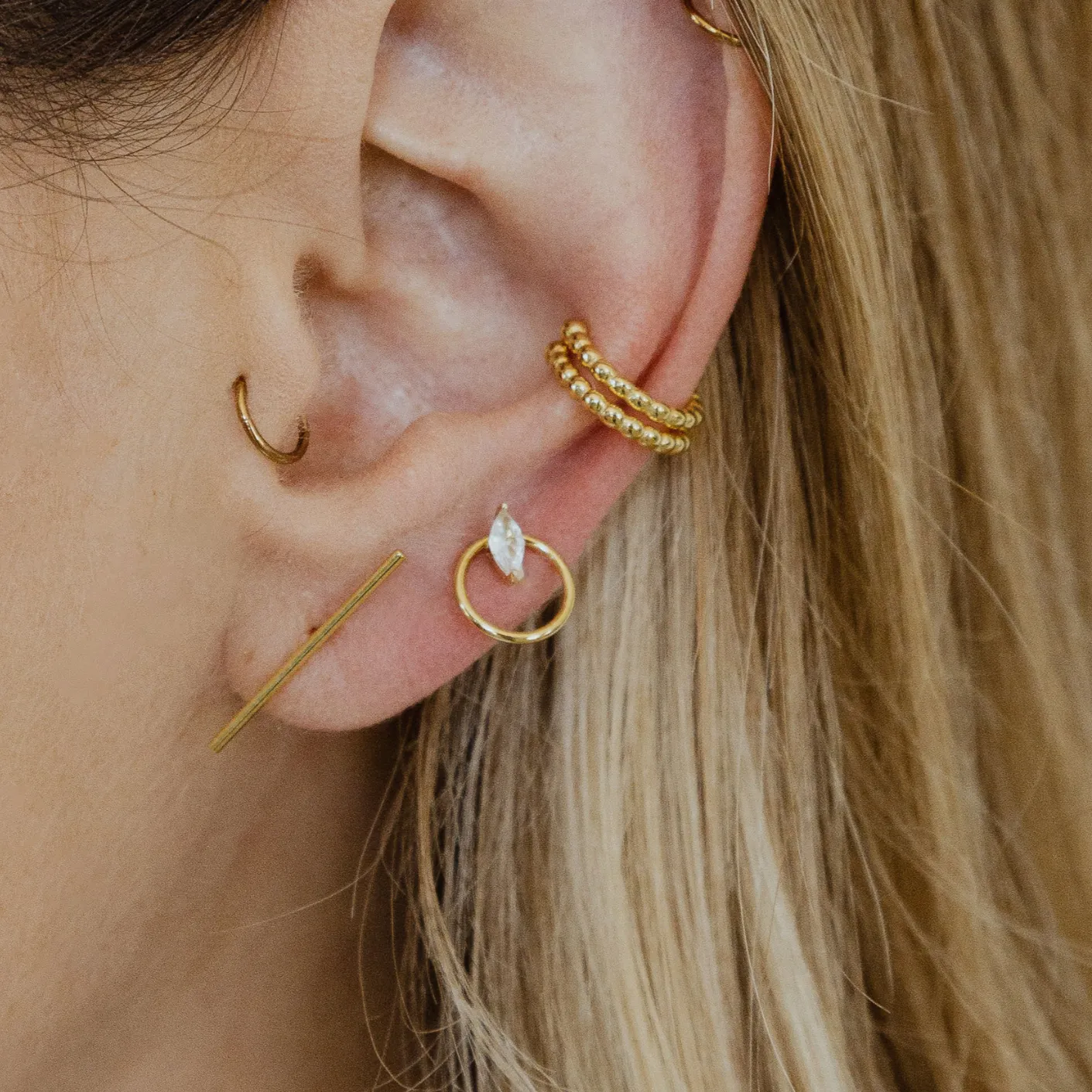 Natalia Studs   Micro Hoop Jackets