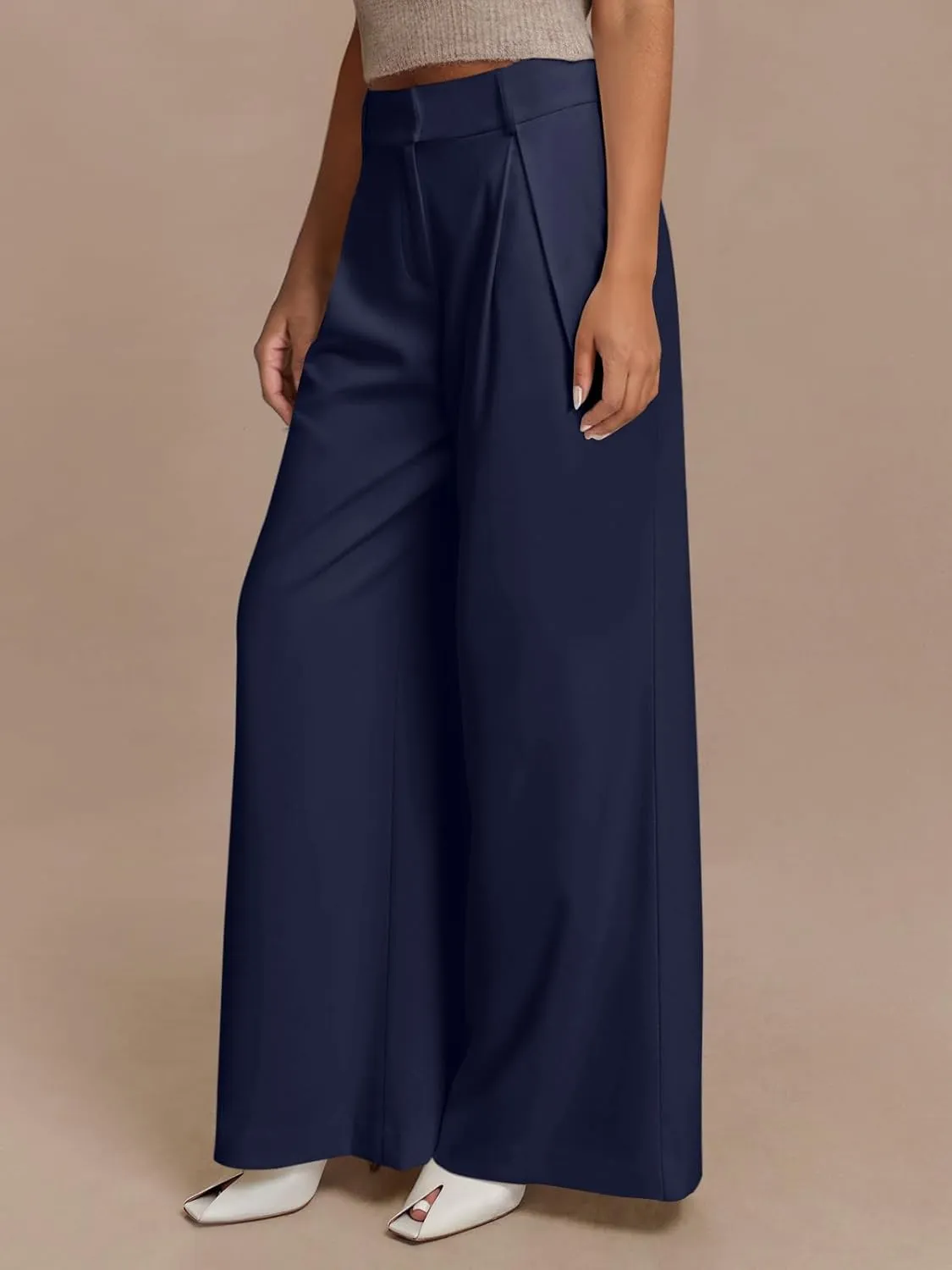 NIMIN High Waisted Dressy Pants for Women Straight Leg Business Casual Work Trousers Office Slacks with Pockets