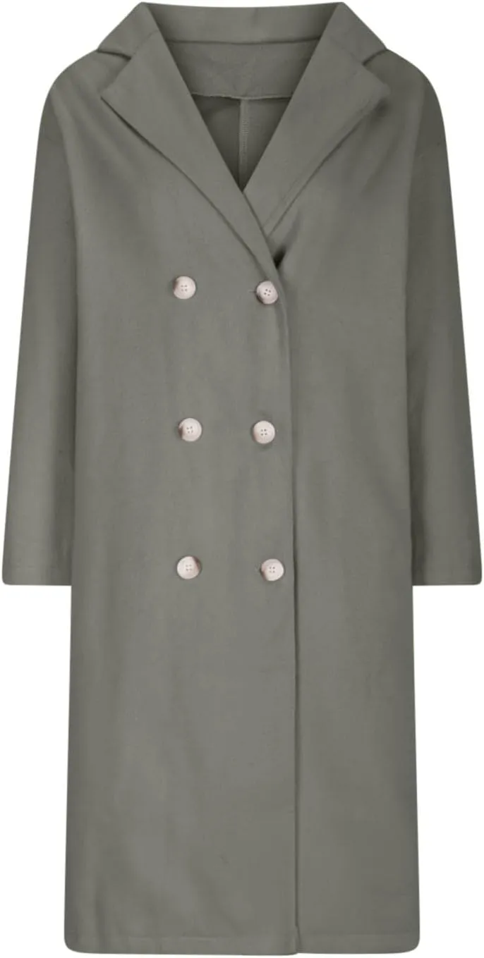 Pea Coats for Women Winter Wool Blend Jackets Notch Lapel Single Breasted Trench Coats Long Jackets for Women Trendy