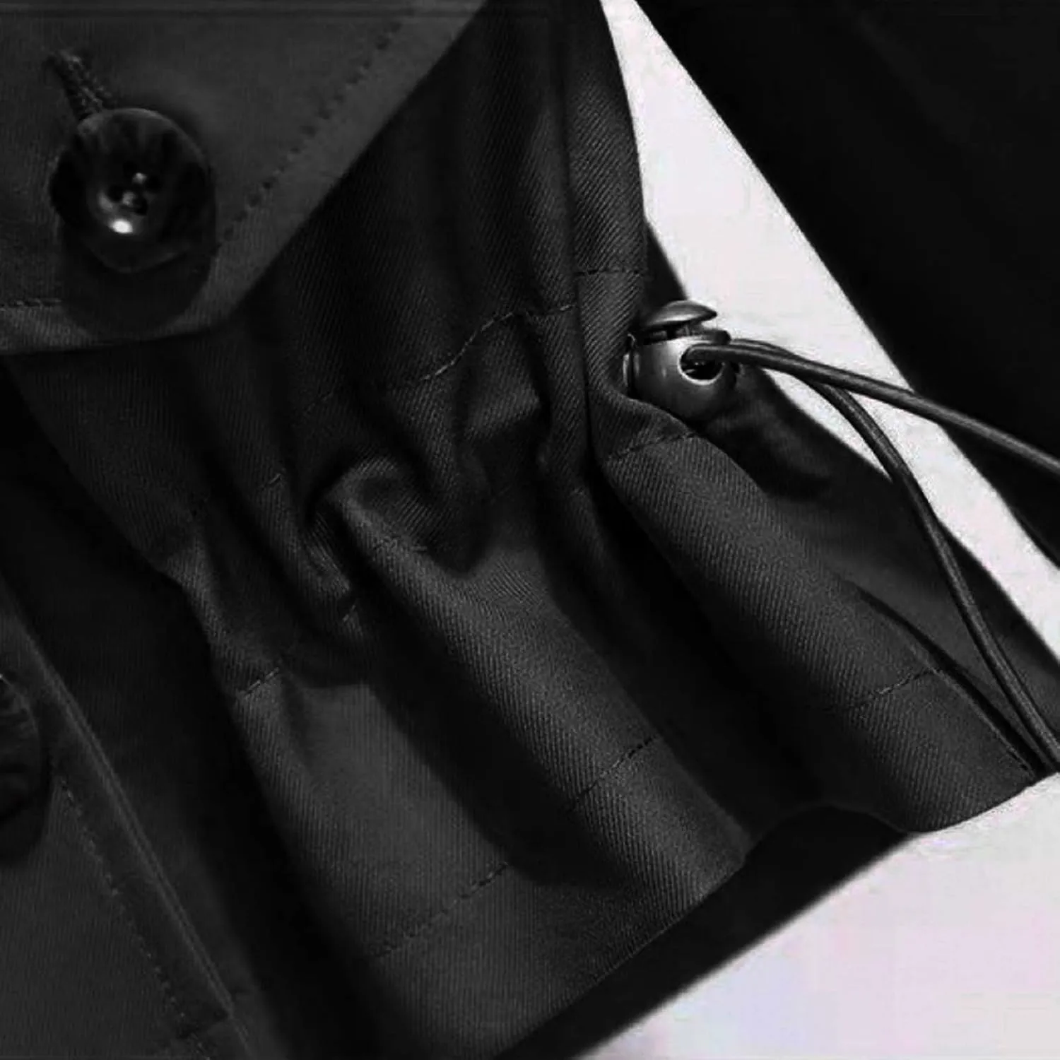 Trench Coats for Women Cropped Lapel Jackets Fashion Drawstring Double Breasted Plus Size Outerwear for Fall Winter