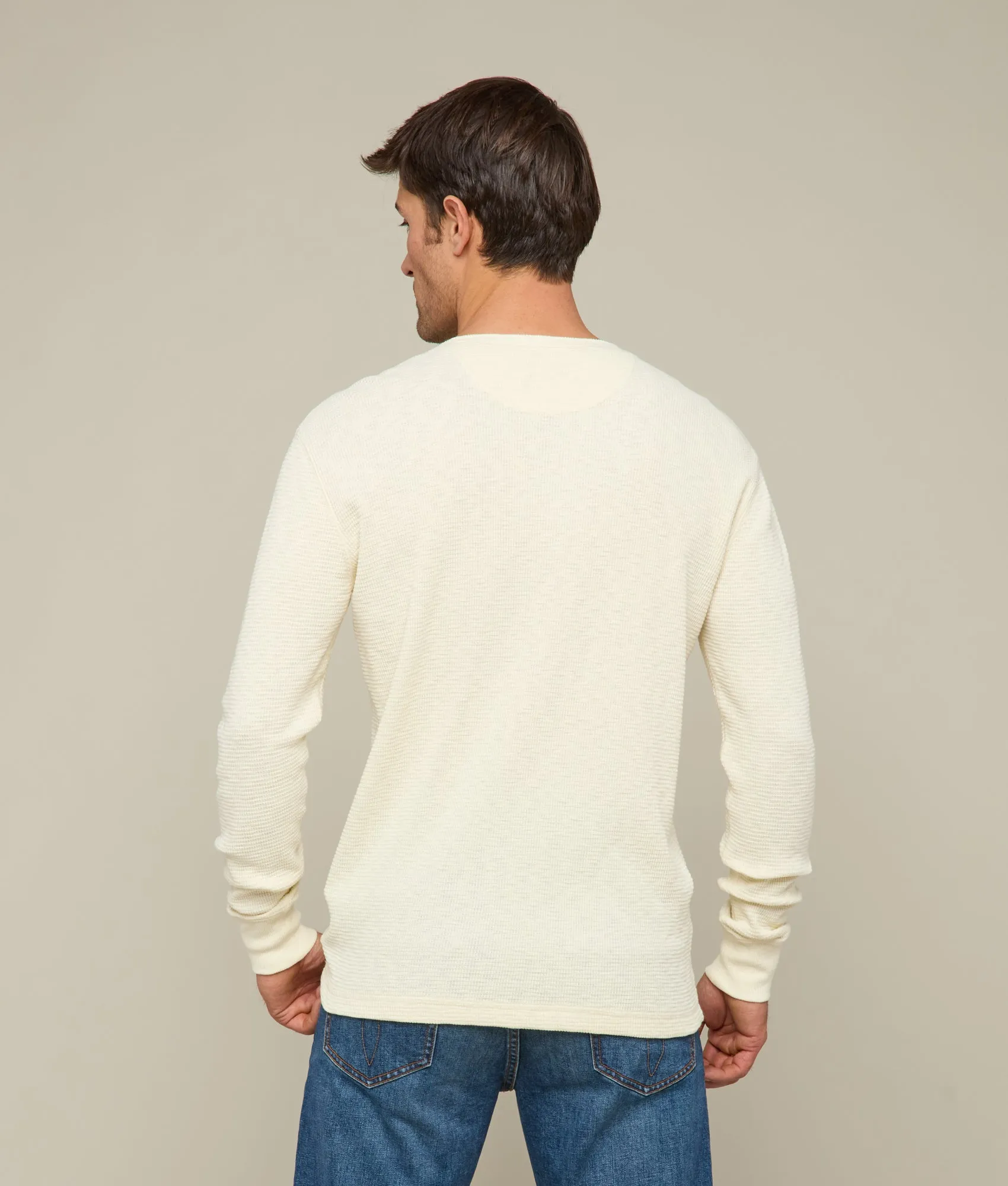 Waffle Henley :: Ecru