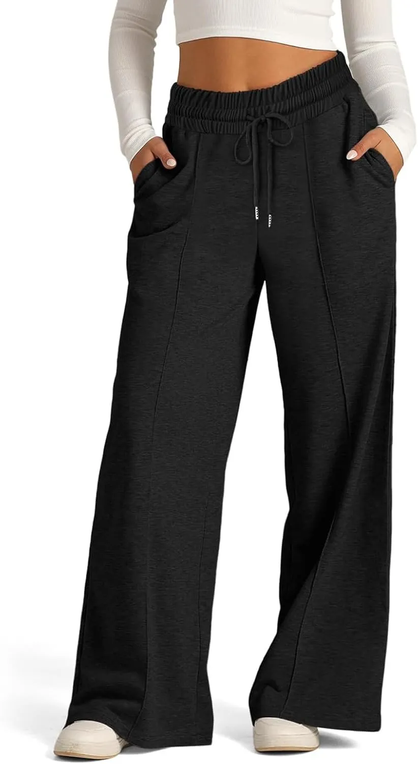 Wide Leg Sweatpants Women Baggy Oversized Straight Leg Sweatpants Lightweight Summer Casual Lounge Pants with Pockets