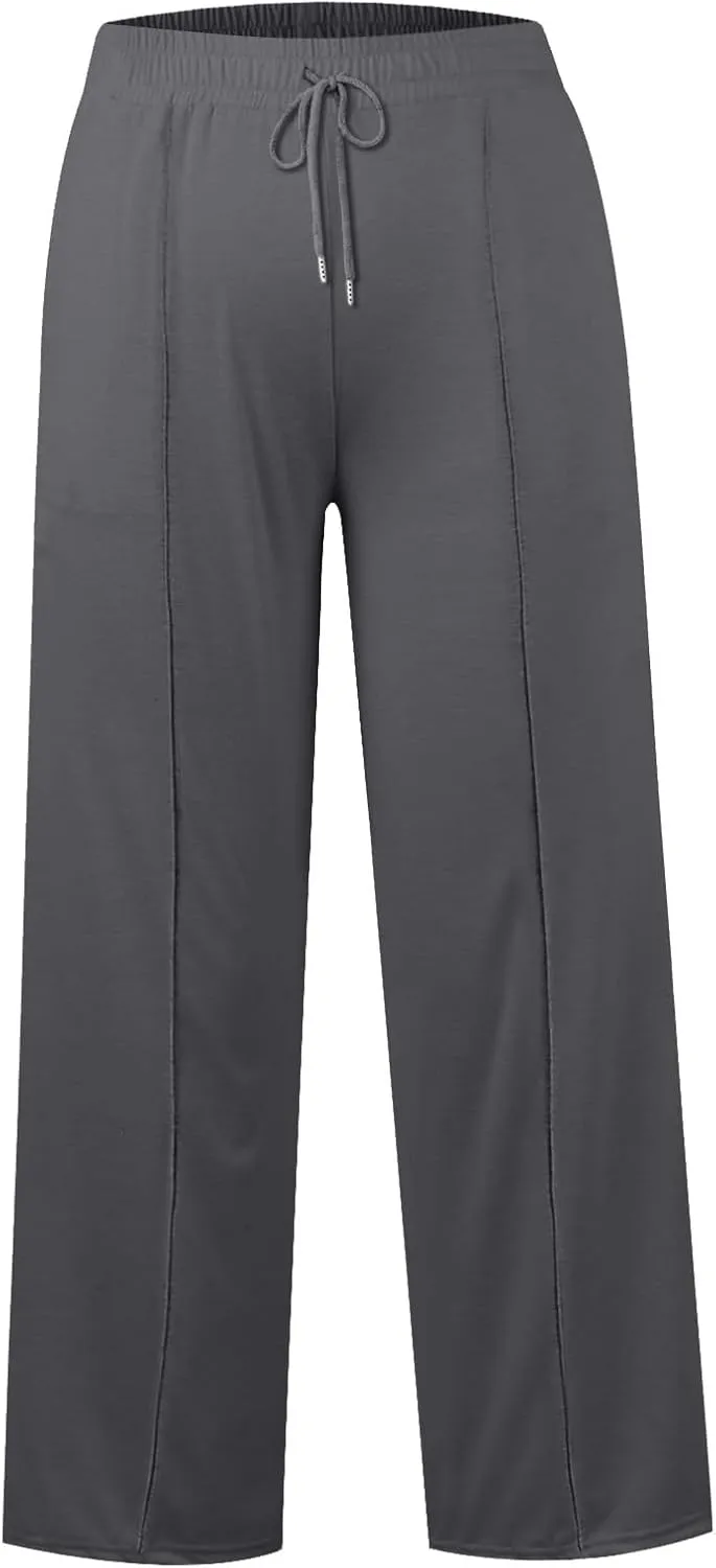 Wide Leg Sweatpants Women Baggy Oversized Straight Leg Sweatpants Lightweight Summer Casual Lounge Pants with Pockets