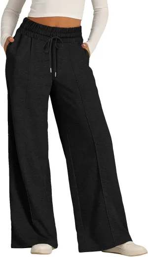 Wide Leg Sweatpants Women Baggy Oversized Straight Leg Sweatpants Lightweight Summer Casual Lounge Pants with Pockets