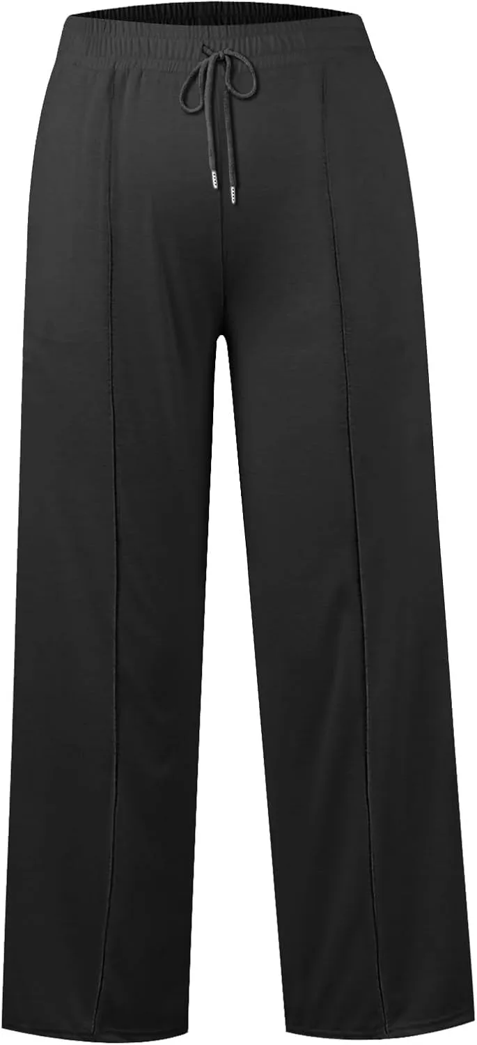 Wide Leg Sweatpants Women Baggy Oversized Straight Leg Sweatpants Lightweight Summer Casual Lounge Pants with Pockets