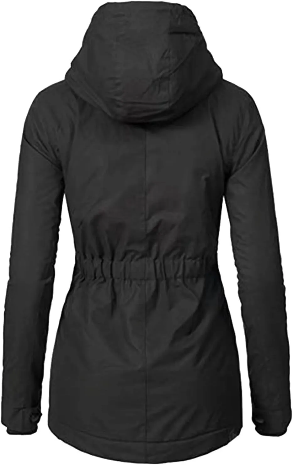 Womens Mid Length Down Coat Fleece Lined Hooded Puffer Jacket Soft Comfy Long Sleeve Quilted Coats Winter Warm Outfits