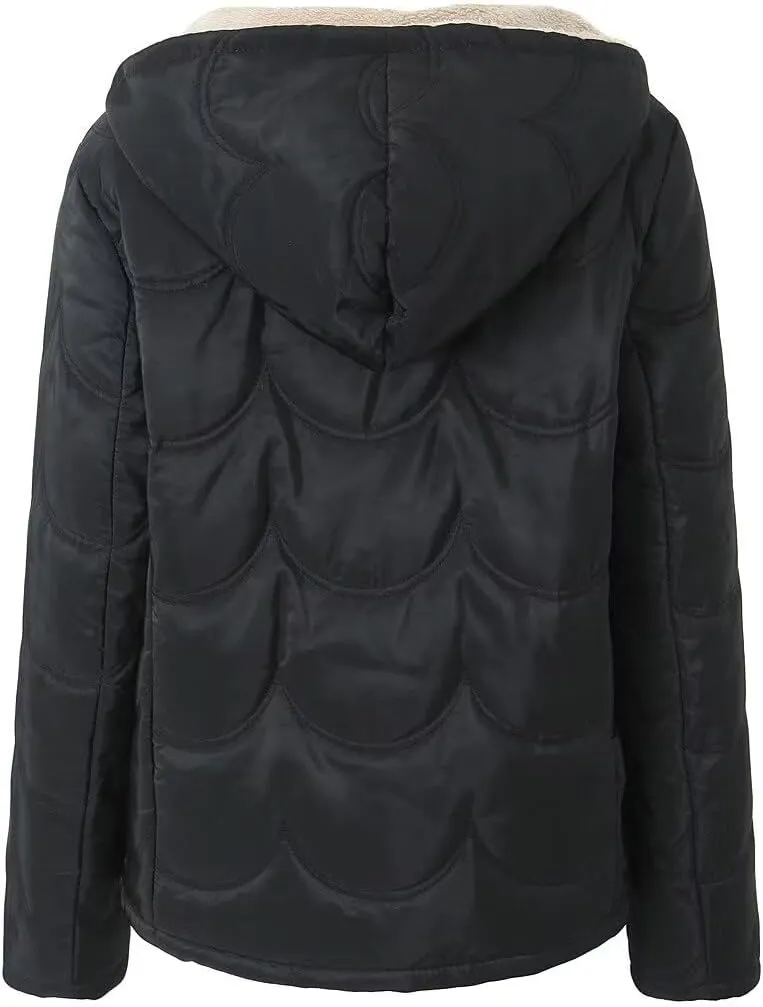 Womens Winter Thicken Puffer Coat Waterproof Down Jacket Warm Slim Fit Military Jacket Coats
