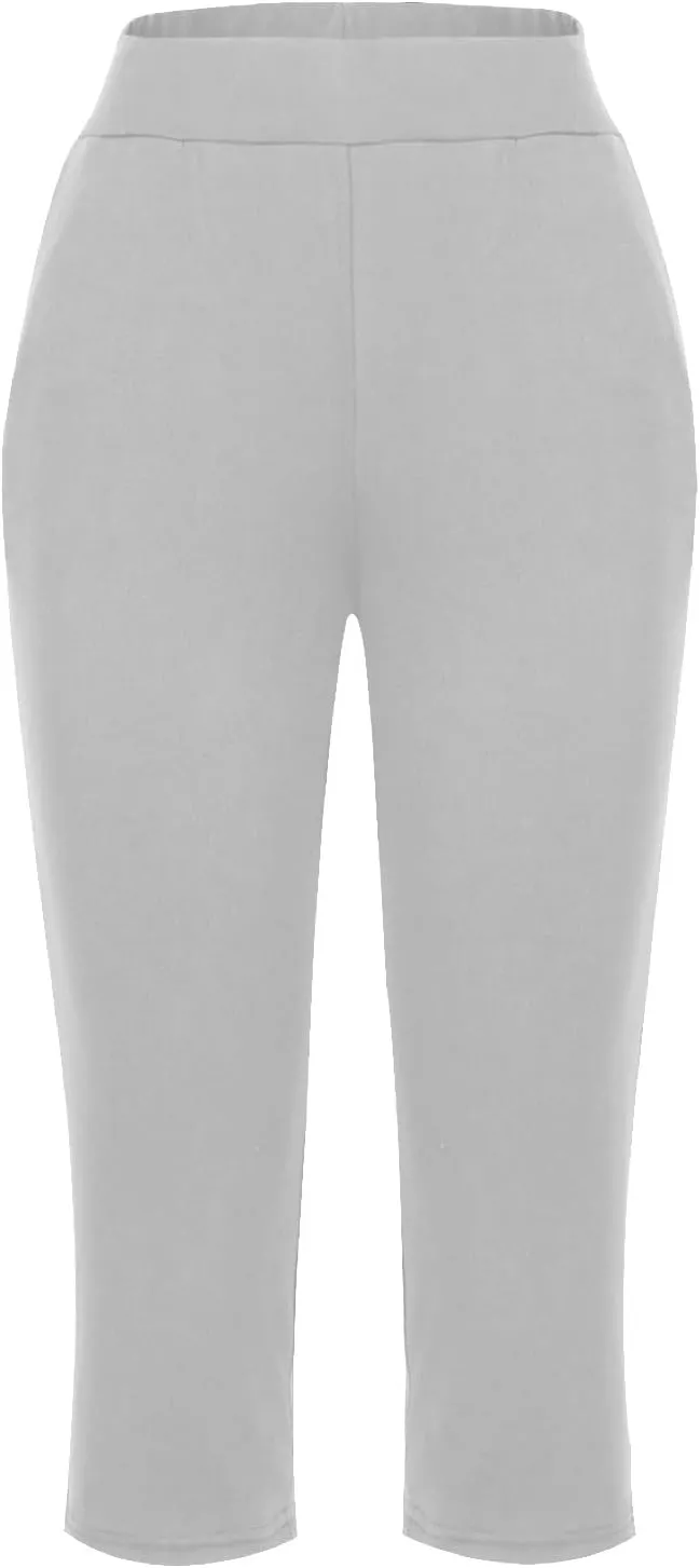 Yoga Capri Pants for Women High Waisted Loose Fitting Capri Wide Leg Pants Capri Pants for Dressy Casual Sweat Capris